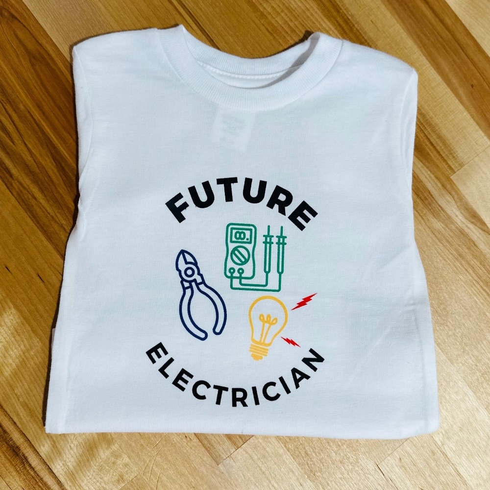 Future electrician toddler/ kids t shirt